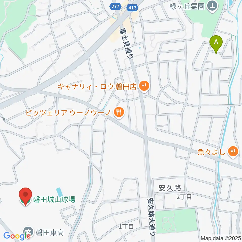 磐田城山球場周辺のホテル一覧地図