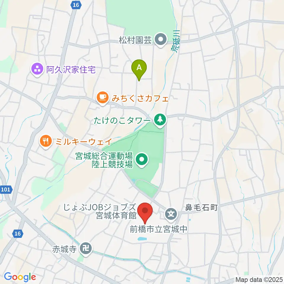 滋野堤水堂宮城体育館周辺のホテル一覧地図