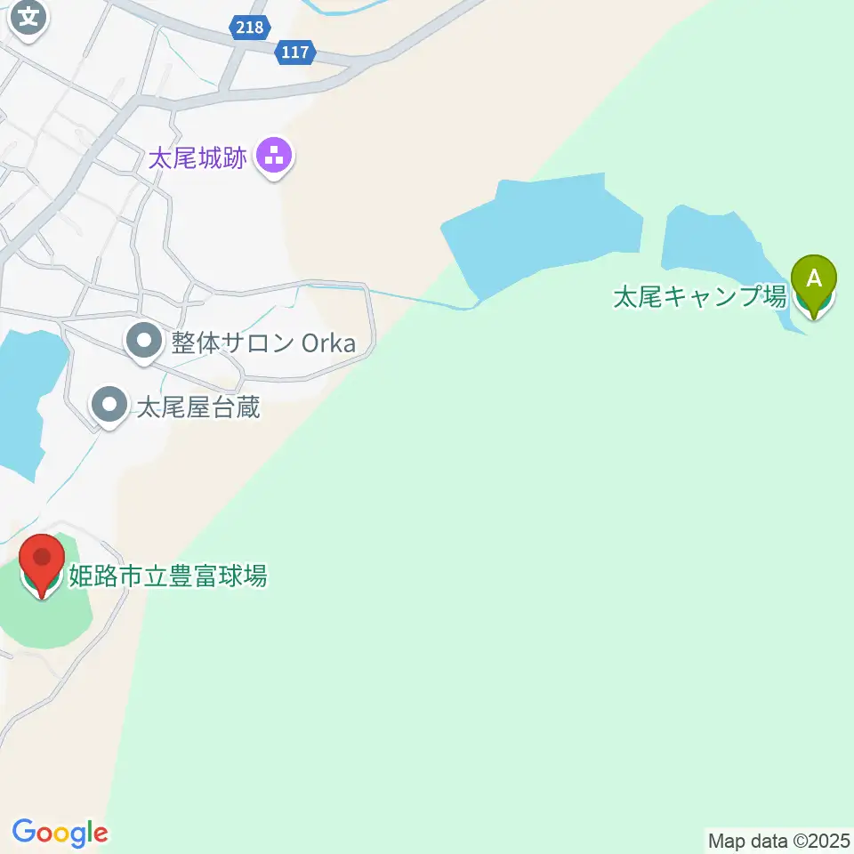 姫路市立豊富球場周辺のホテル一覧地図