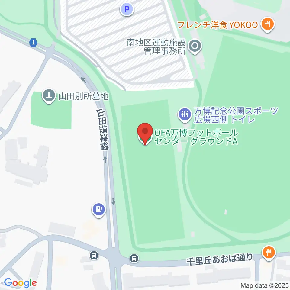 OFA万博フットボールセンター周辺のホテル一覧地図