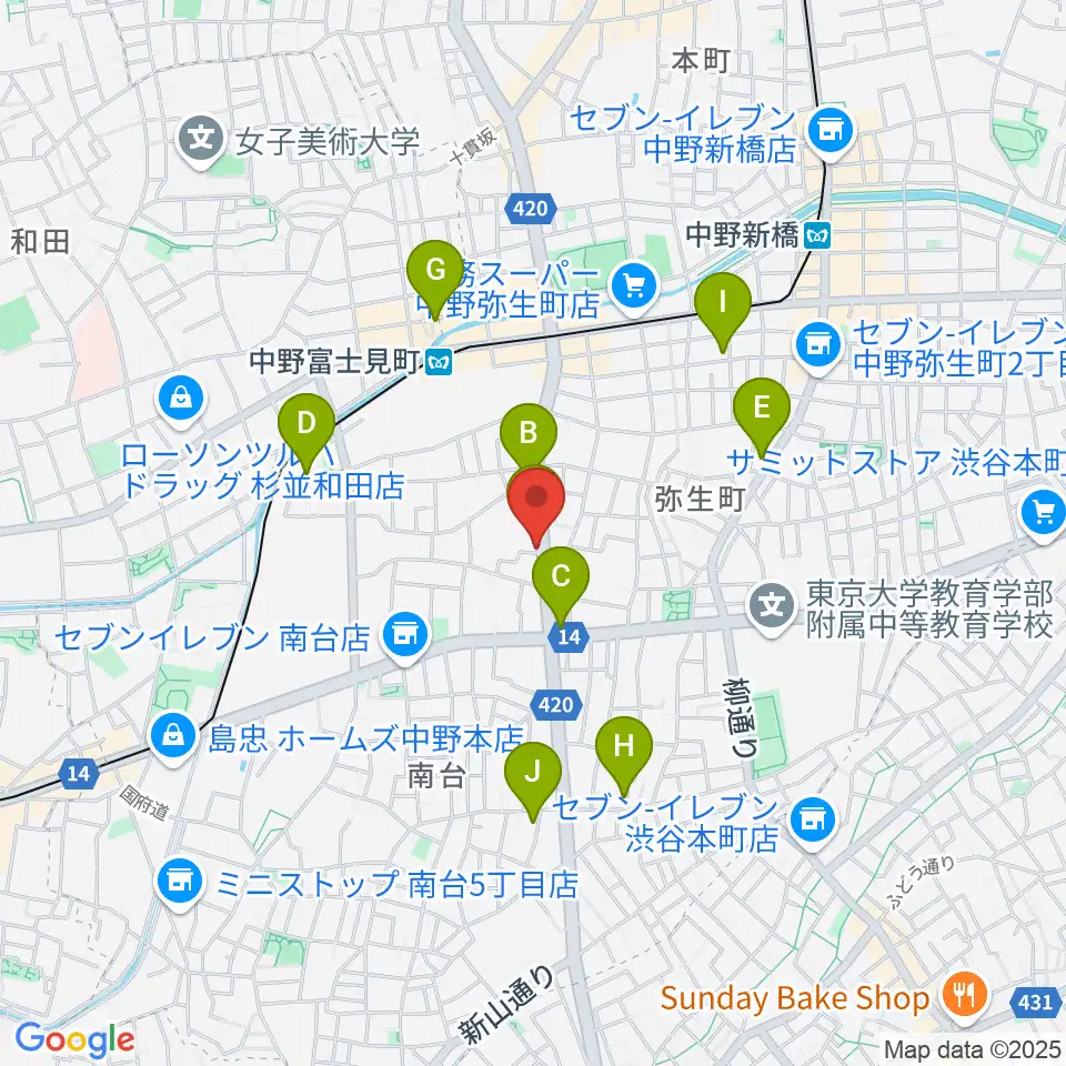 Studio Move 705周辺のホテル一覧地図