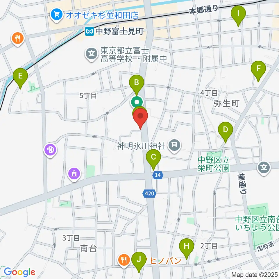 Studio Move 705周辺のホテル一覧地図