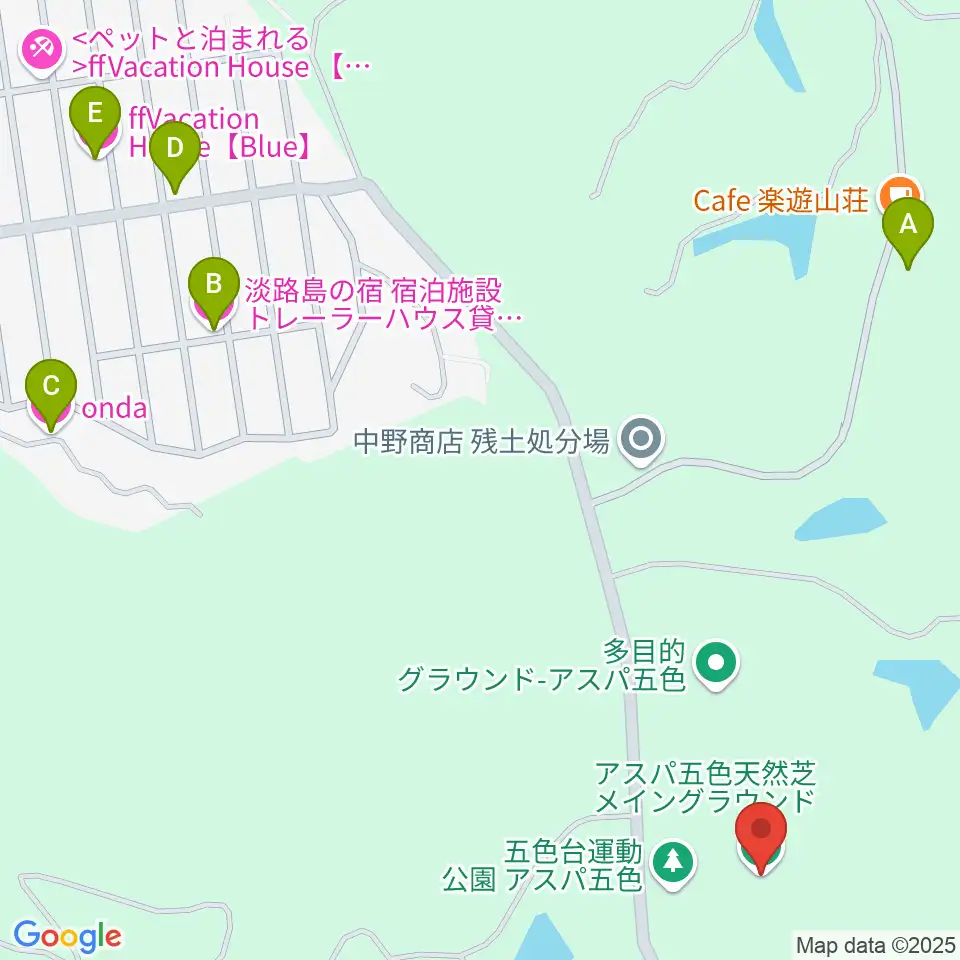 アスパ五色グラウンド周辺のホテル一覧地図