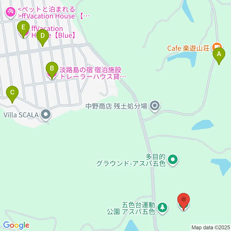アスパ五色グラウンド周辺のホテル一覧地図