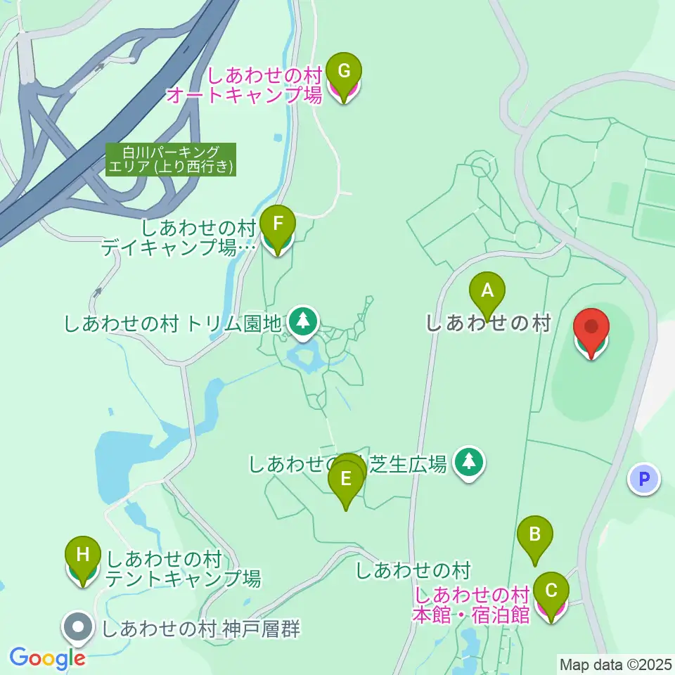 神戸市しあわせの村 多目的運動広場周辺のホテル一覧地図