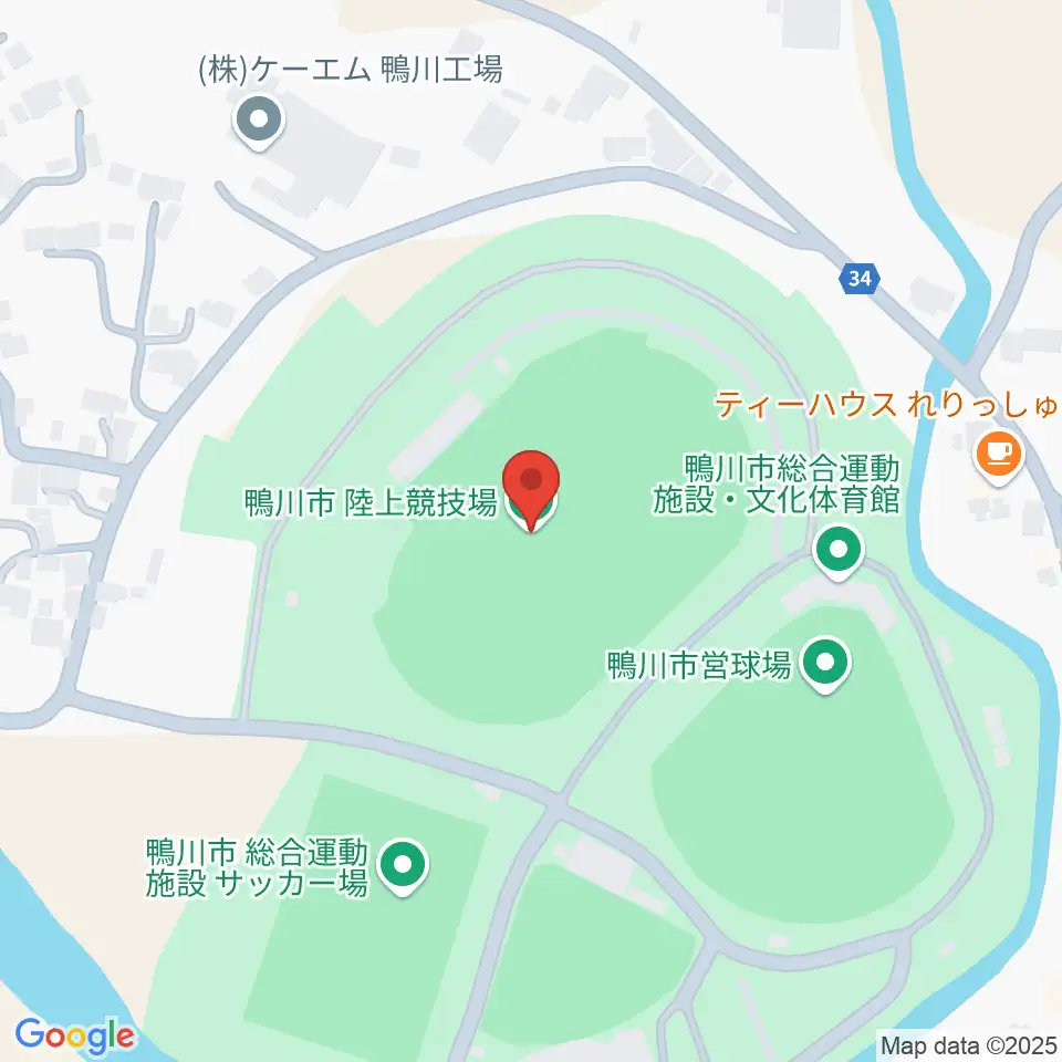 鴨川市陸上競技場周辺のホテル一覧地図