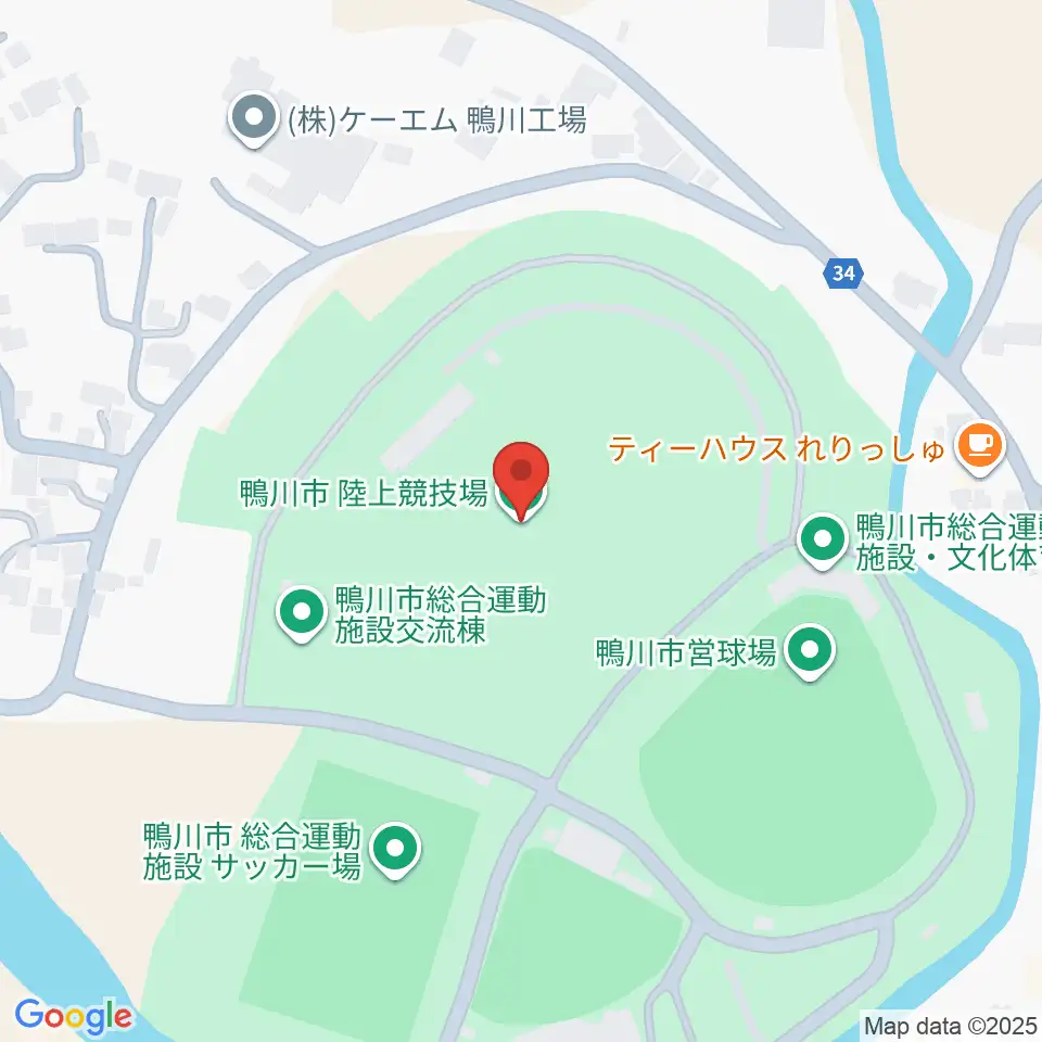 鴨川市陸上競技場周辺のホテル一覧地図