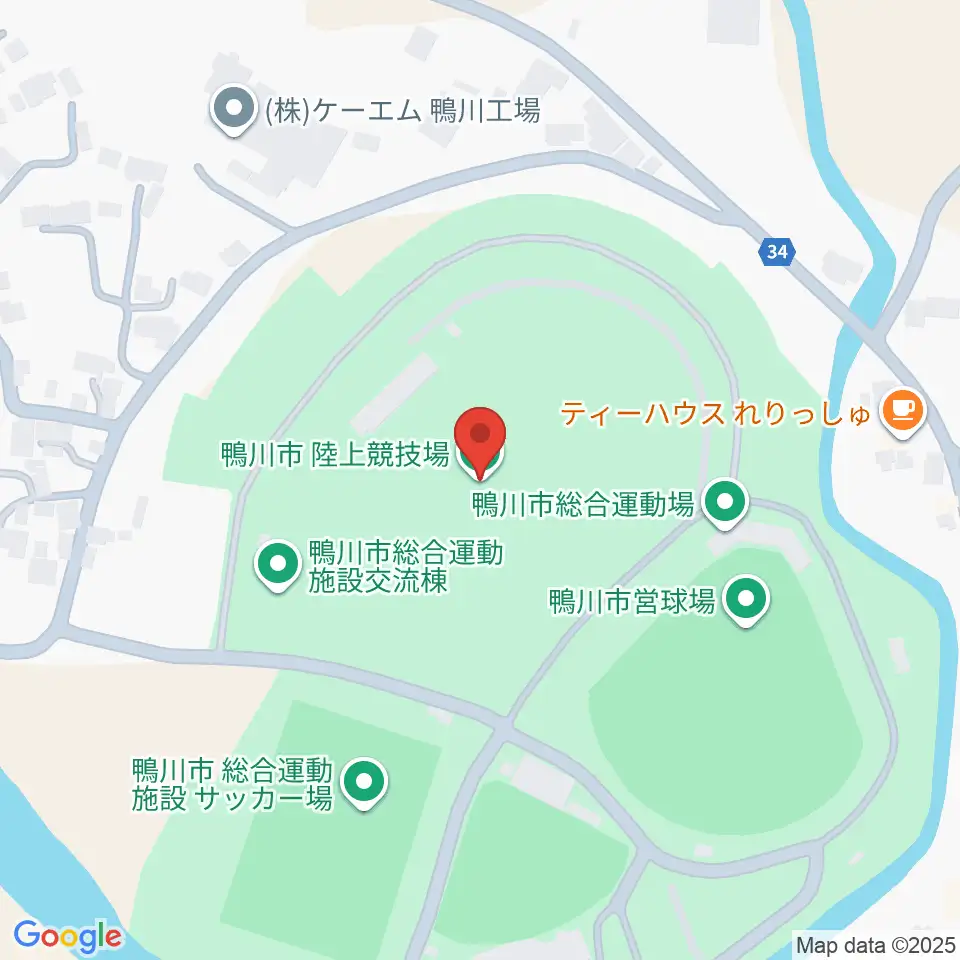 鴨川市陸上競技場周辺のホテル一覧地図