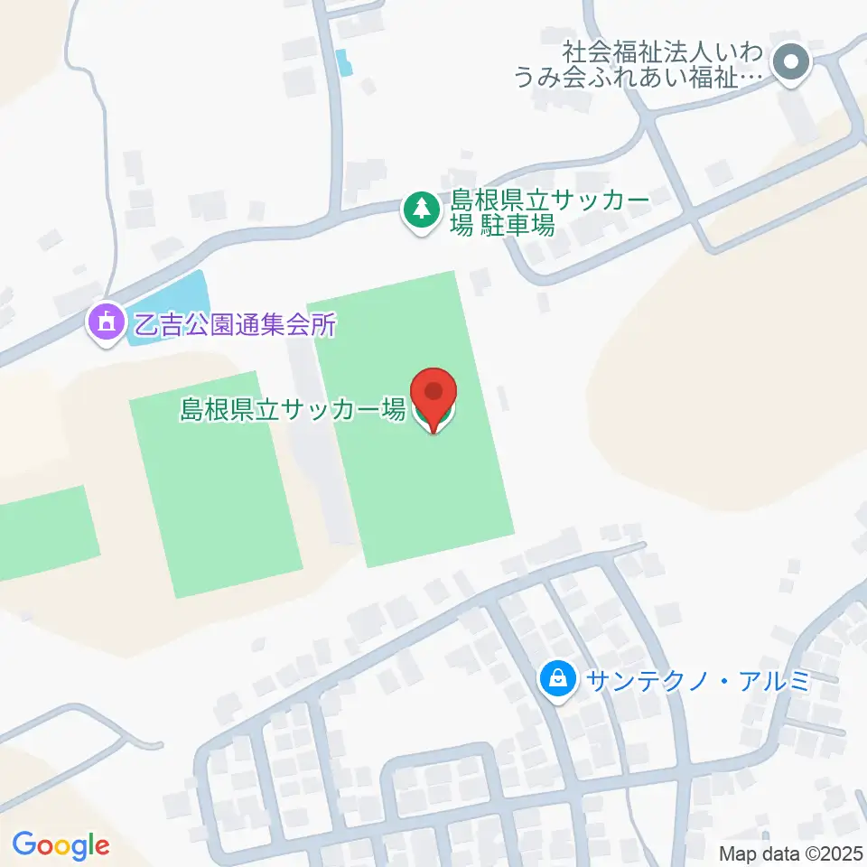 島根県立サッカー場周辺のホテル一覧地図