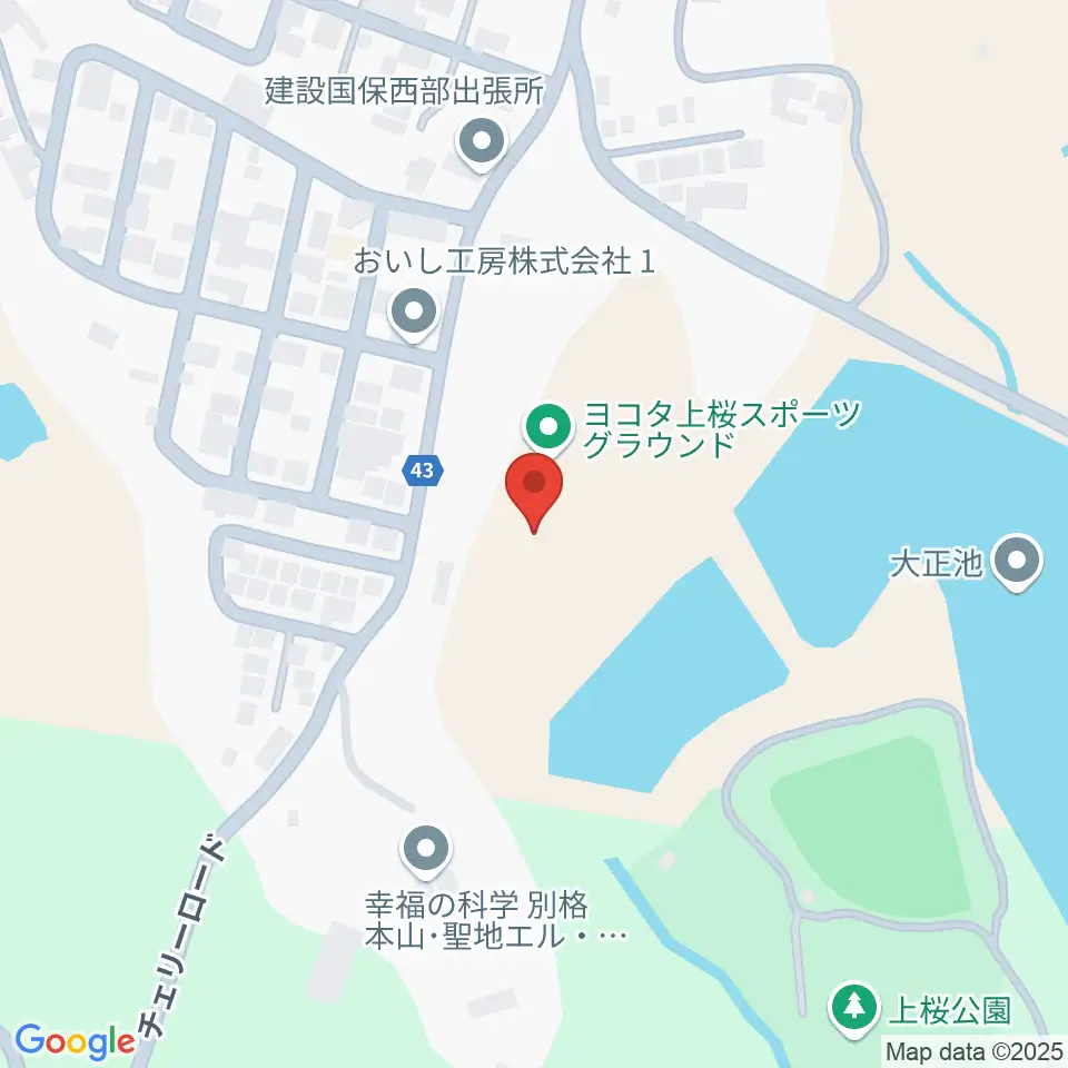 ヨコタ上桜スポーツグラウンド周辺のホテル一覧地図