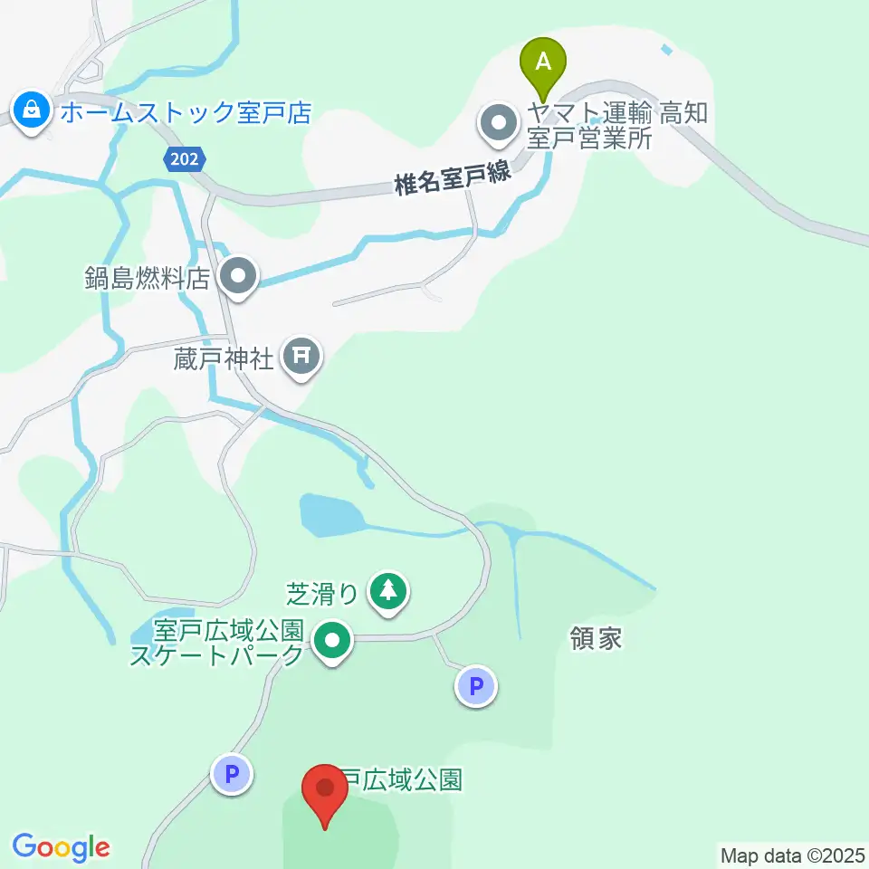 室戸広域公園野球場周辺のホテル一覧地図
