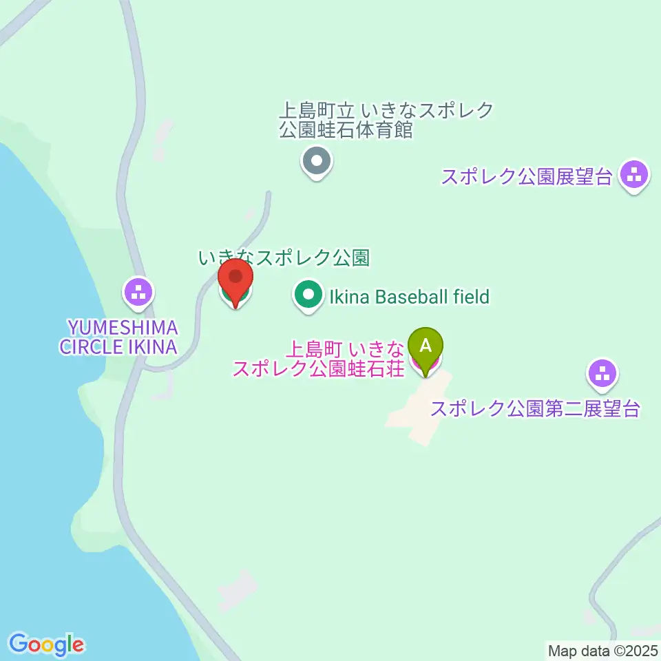 上島町いきなスポレク公園野球場周辺のホテル一覧地図