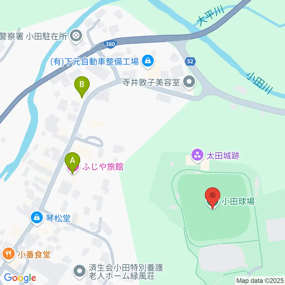 内子町城の台公園多目的広場周辺のホテル一覧地図