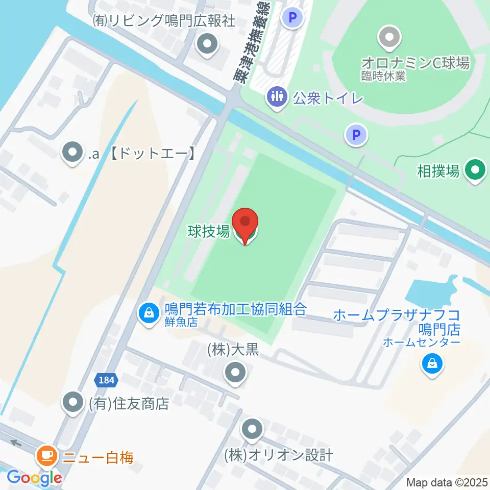 鳴門・大塚スポーツパーク球技場周辺のホテル一覧地図