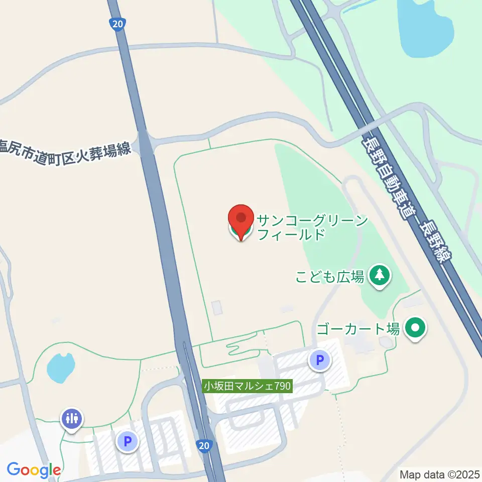 サンコーグリーンフィールド周辺のホテル一覧地図