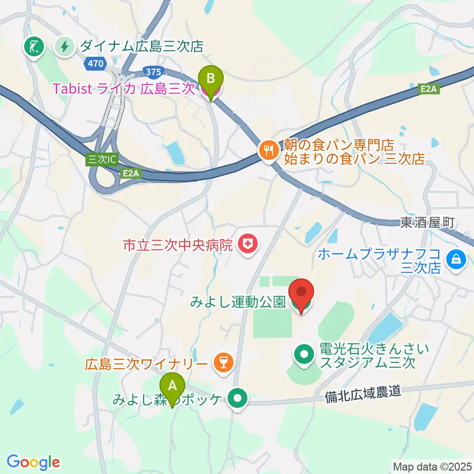 みよし運動公園運動広場周辺のホテル一覧地図