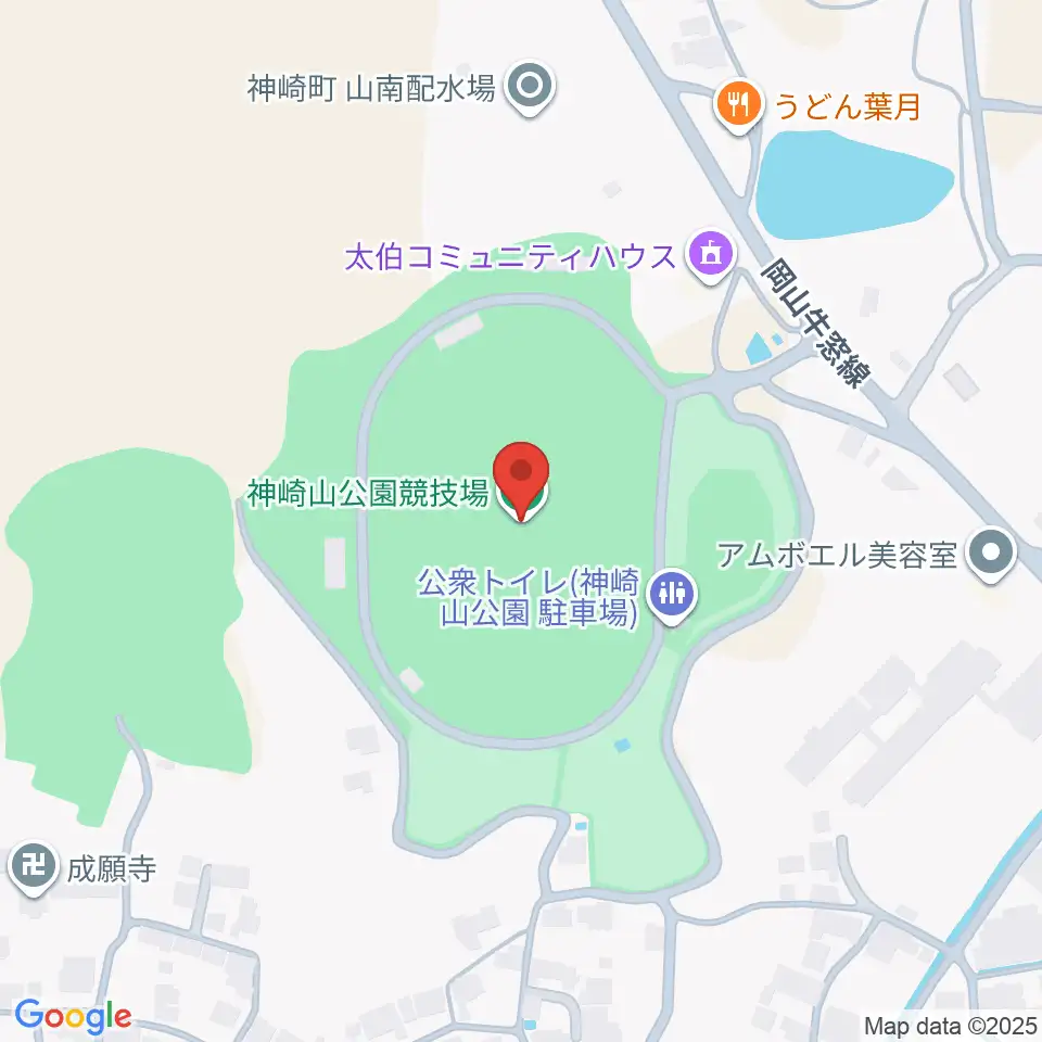神崎山公園競技場周辺のホテル一覧地図