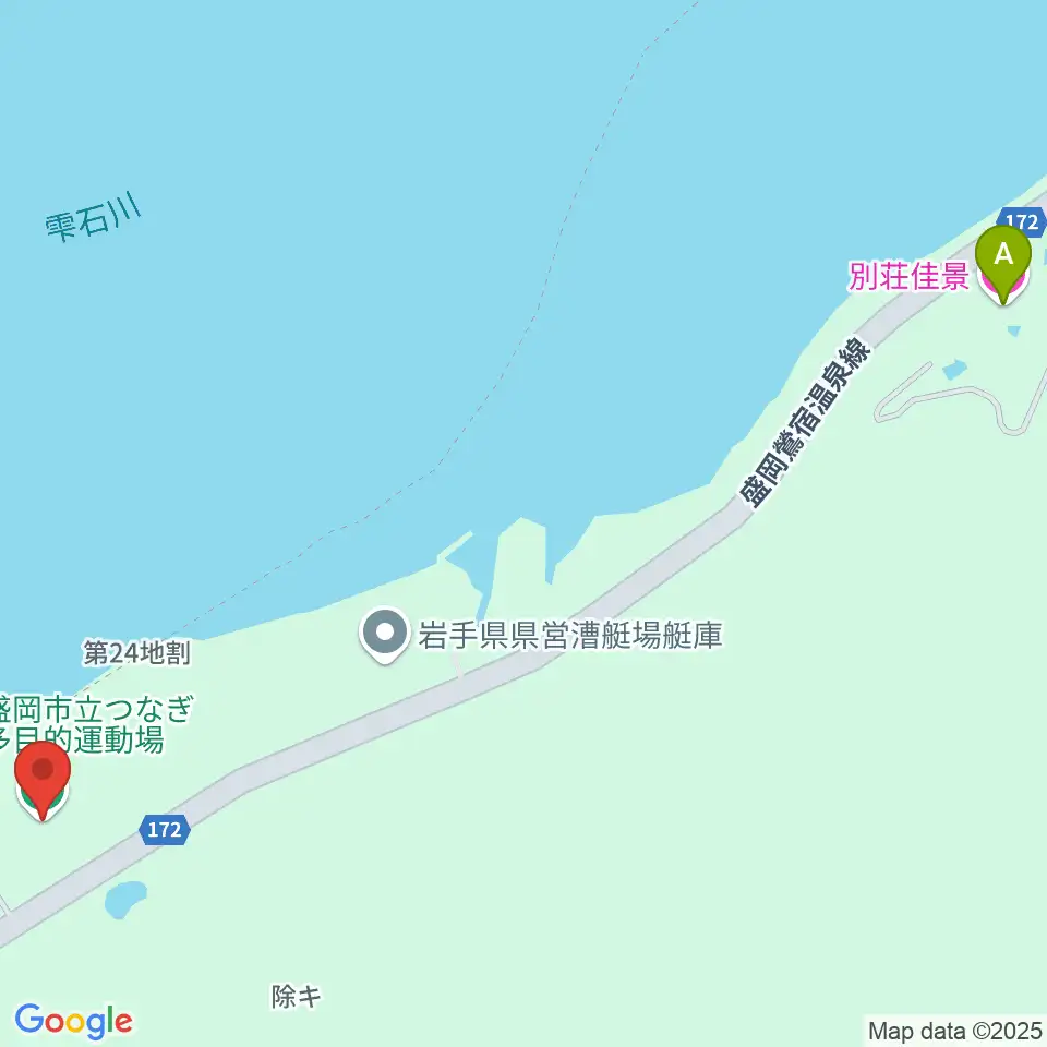 盛岡市立つなぎ多目的運動場周辺のホテル一覧地図