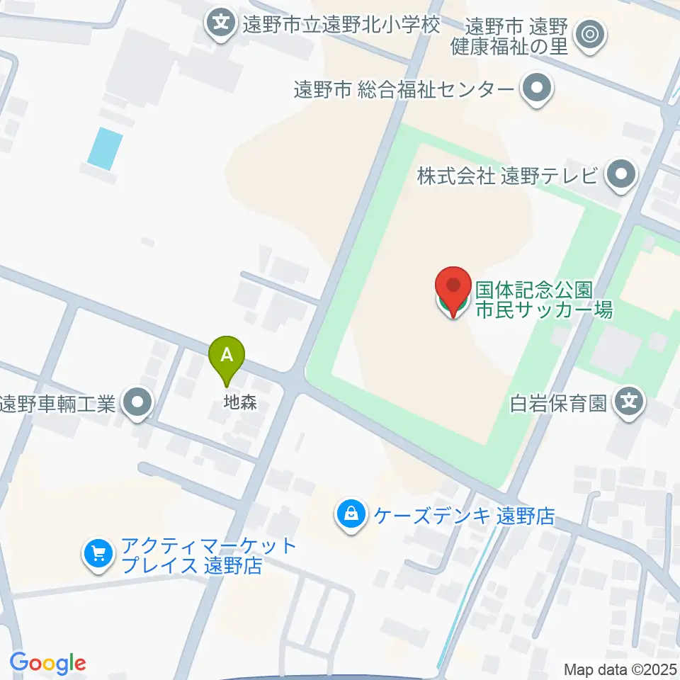 国体記念公園市民サッカー場周辺のホテル一覧地図