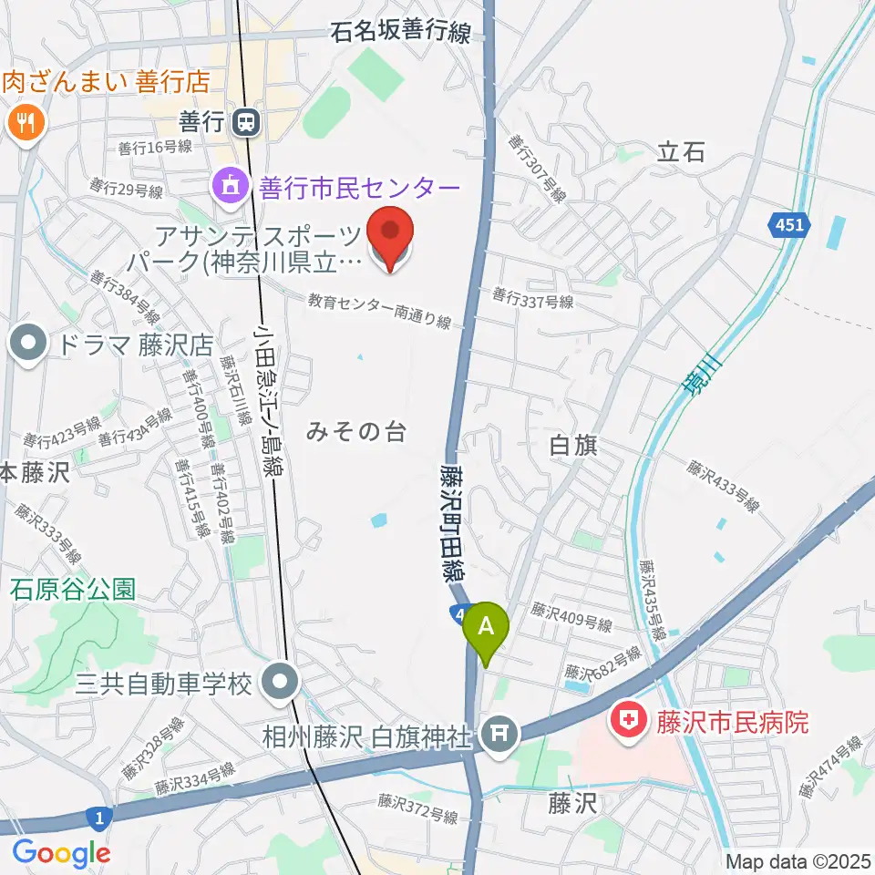 アサンテスポーツパーク・スポーツアリーナ周辺のホテル一覧地図