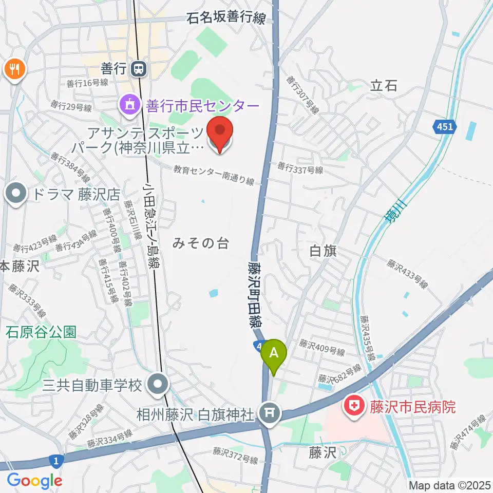 アサンテスポーツパーク・スポーツアリーナ周辺のホテル一覧地図