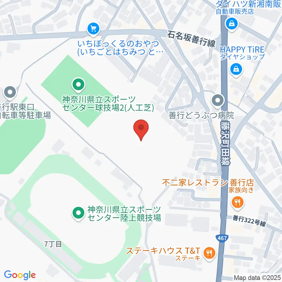 アサンテスポーツパーク球技場周辺のホテル一覧地図