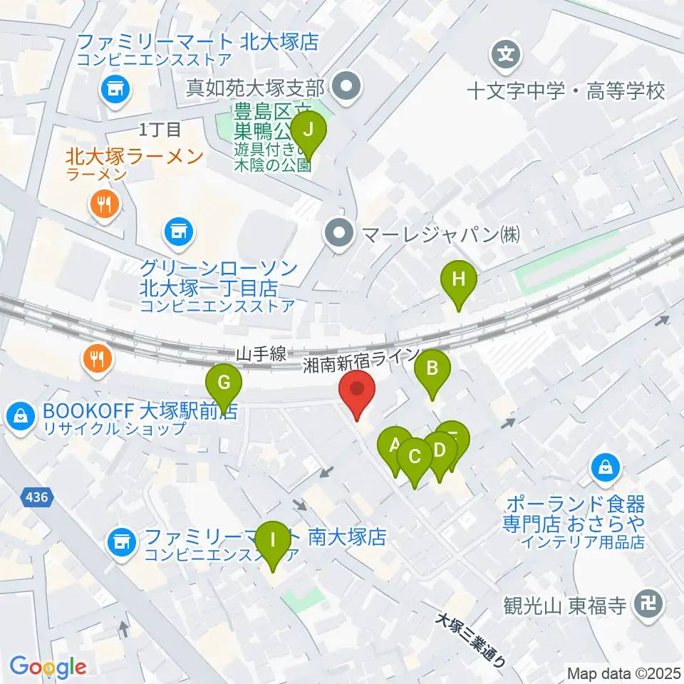 マザーハウス レコーディングスタジオ周辺のホテル一覧地図