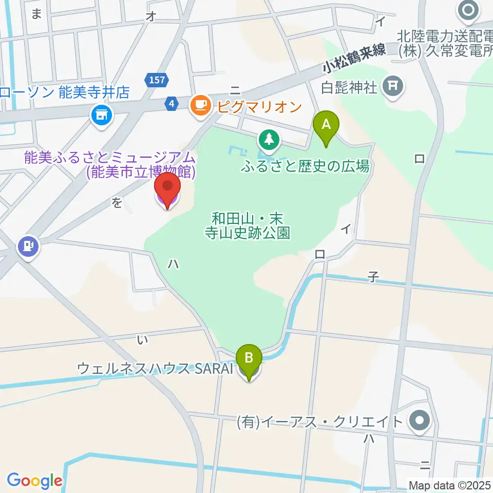 能美ふるさとミュージアム周辺のホテル一覧地図