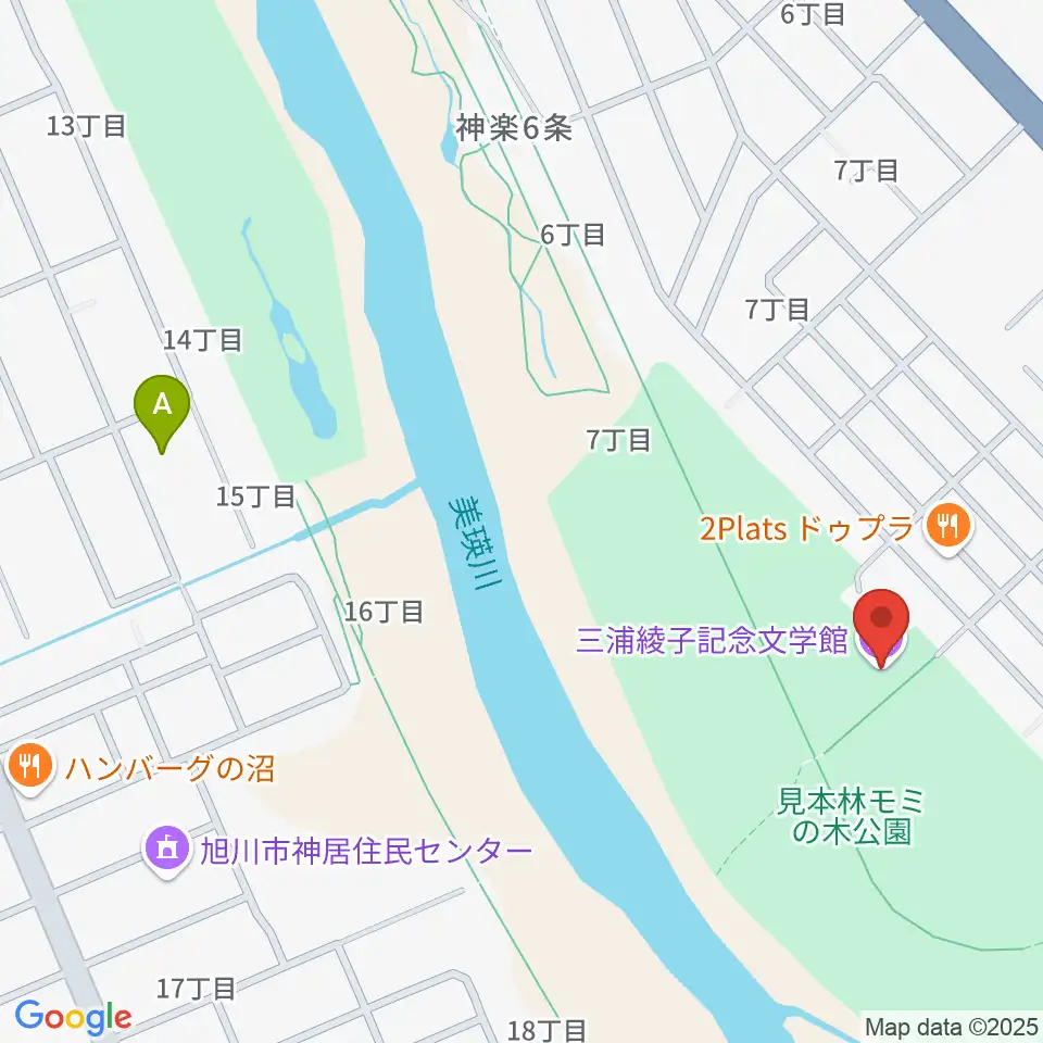 三浦綾子記念文学館周辺のホテル一覧地図