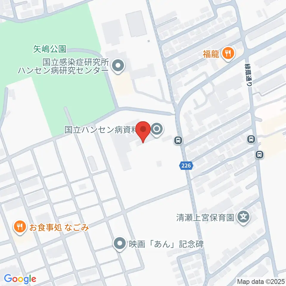 国立ハンセン病資料館周辺のホテル一覧地図