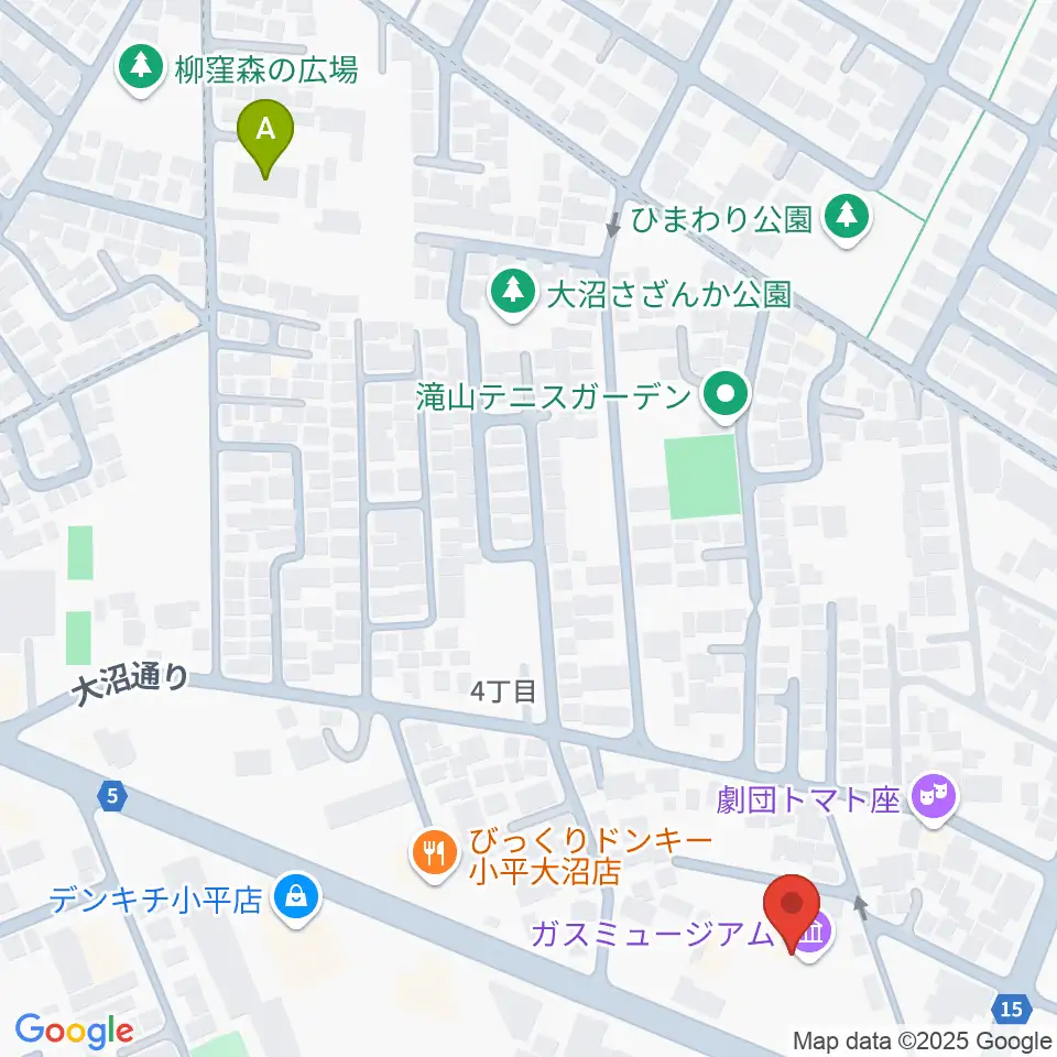ガスミュージアム周辺のホテル一覧地図