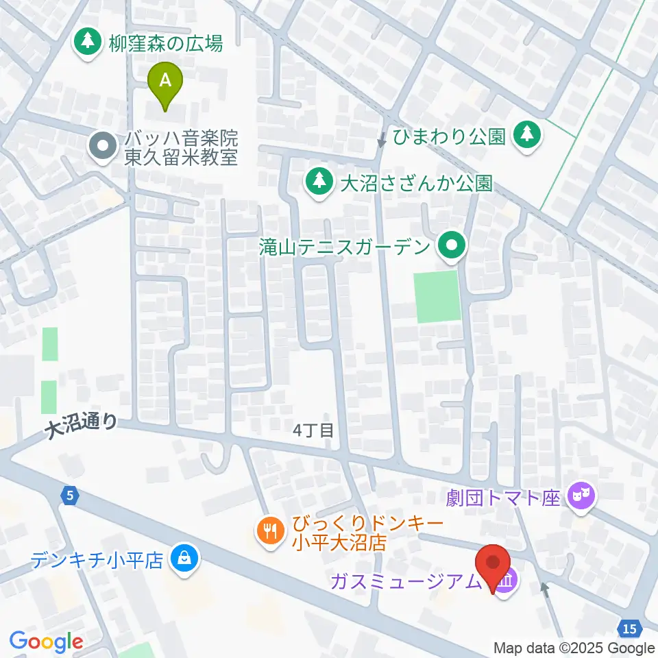 ガスミュージアム周辺のホテル一覧地図