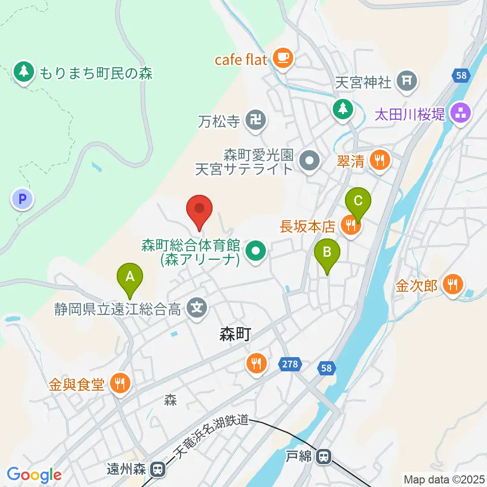 森町立歴史民俗資料館周辺のホテル一覧地図