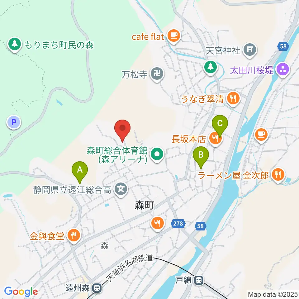 森町立歴史民俗資料館周辺のホテル一覧地図