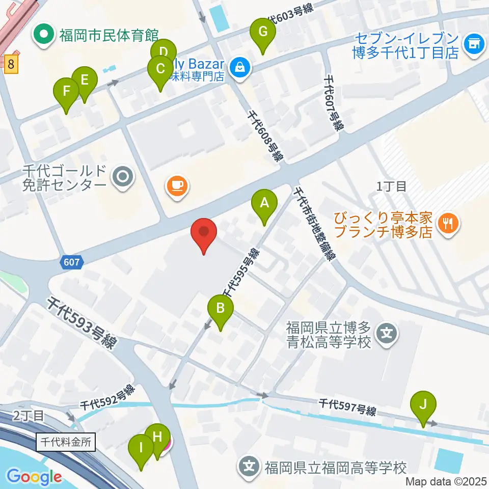 オーヴィジョンアイスアリーナ福岡周辺のホテル一覧地図