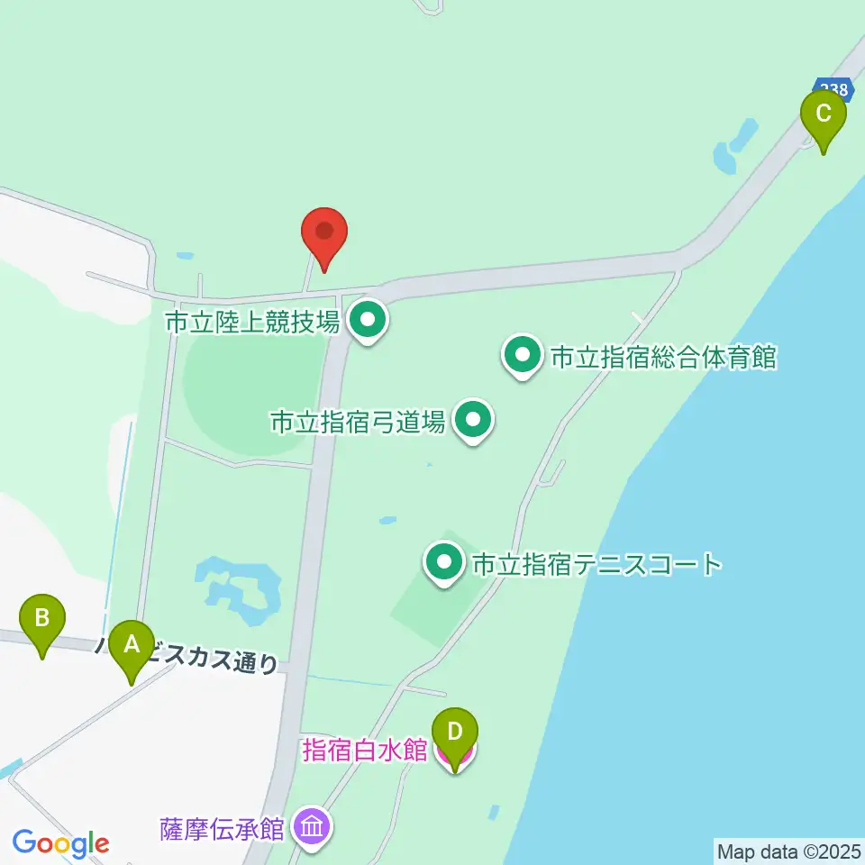 鹿児島水処理スポーツドーム周辺のホテル一覧地図