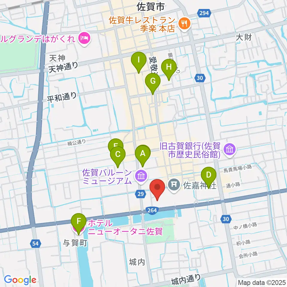 徴古館周辺のホテル一覧地図
