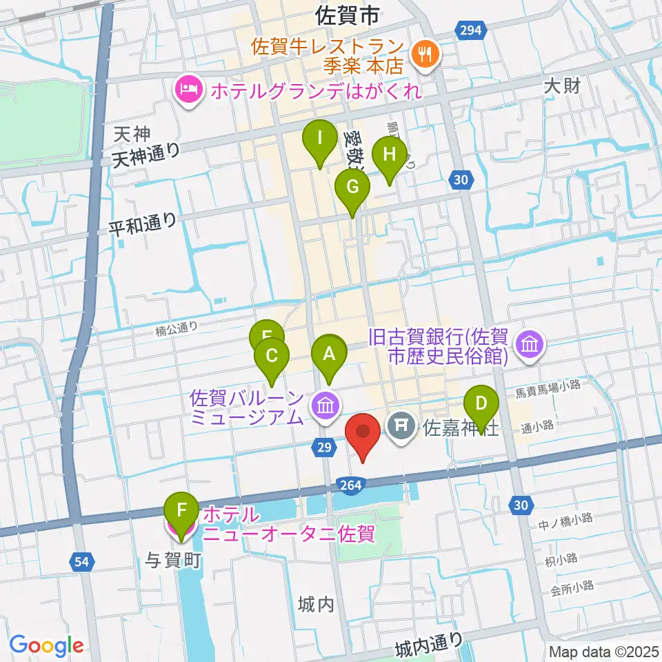 徴古館周辺のホテル一覧地図
