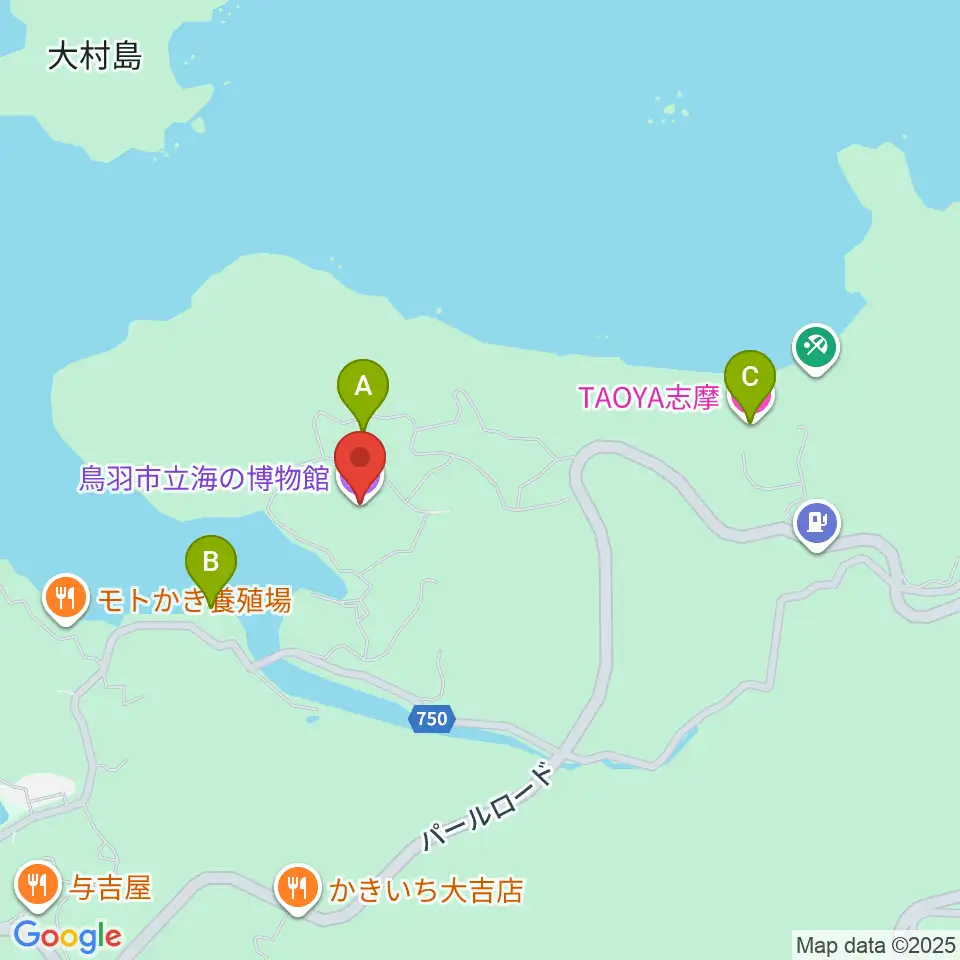 鳥羽市立海の博物館周辺のホテル一覧地図