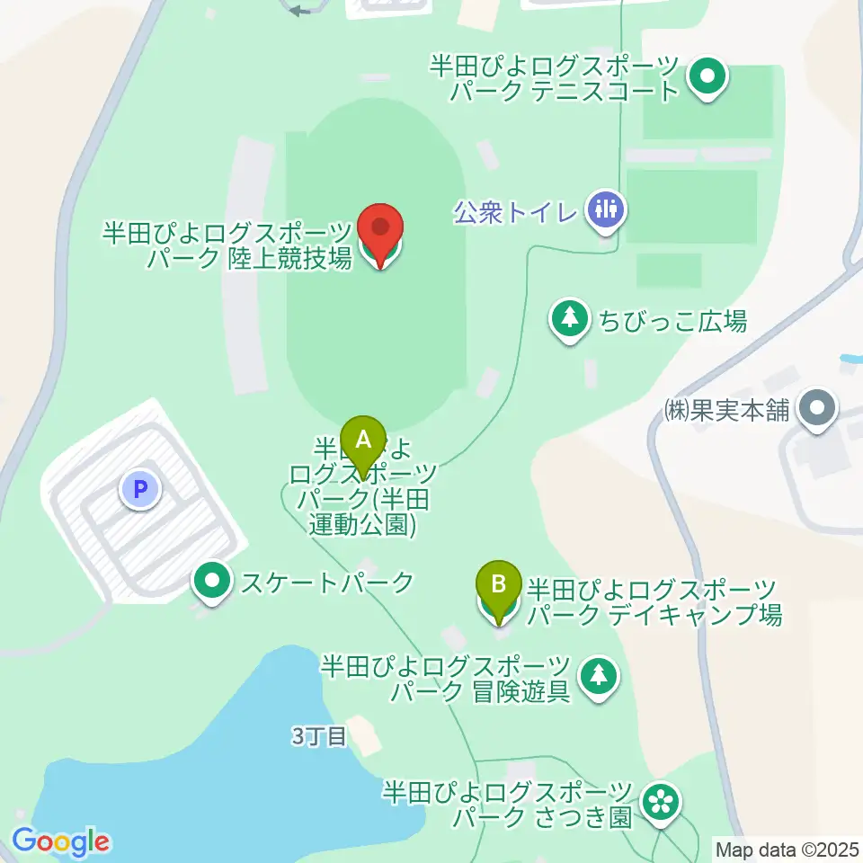 半田ぴよログスポーツパーク陸上競技場周辺のホテル一覧地図