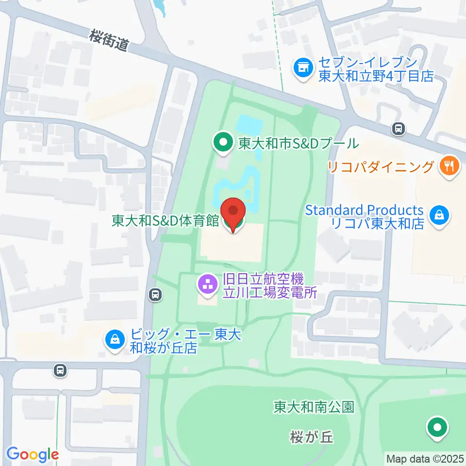 東大和S&D体育館周辺のホテル一覧地図
