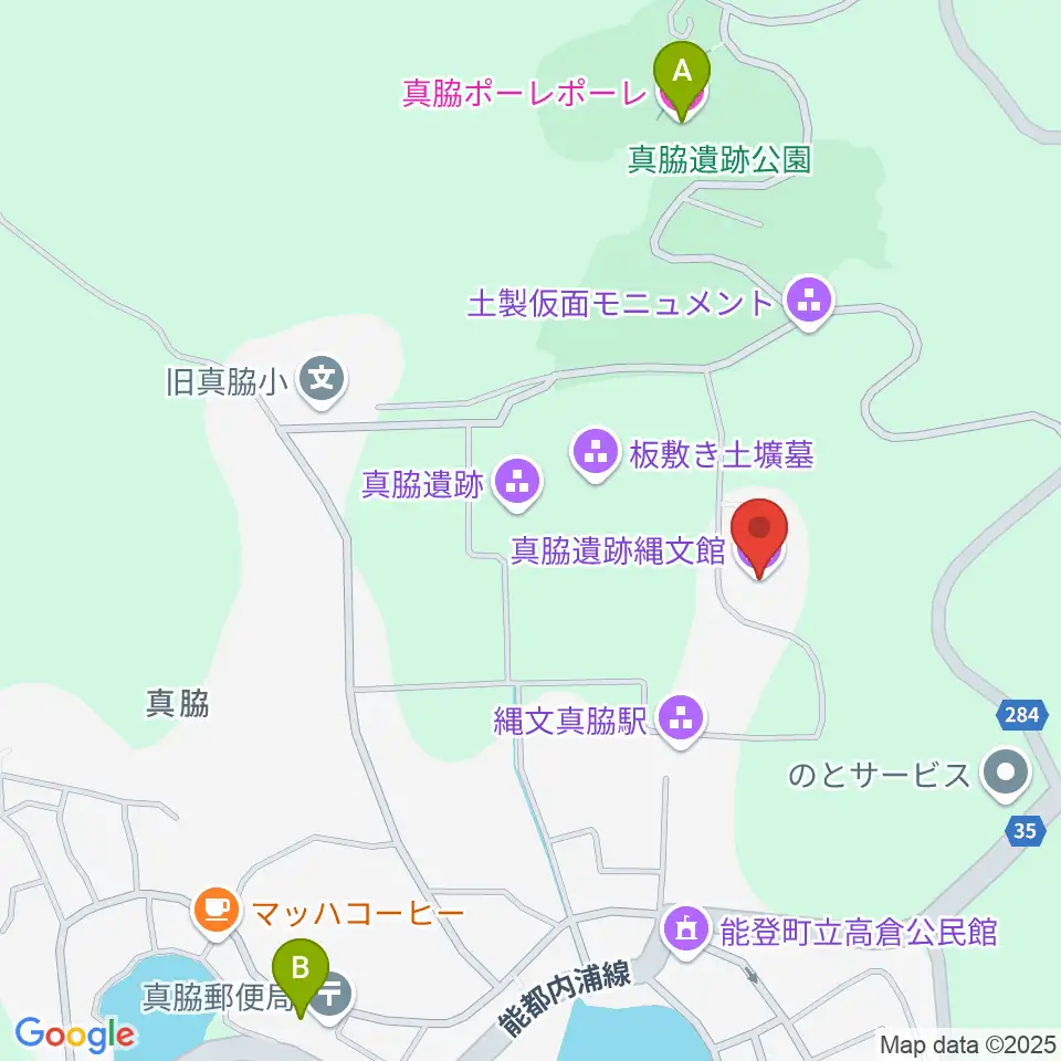 能登町真脇遺跡縄文館周辺のホテル一覧地図