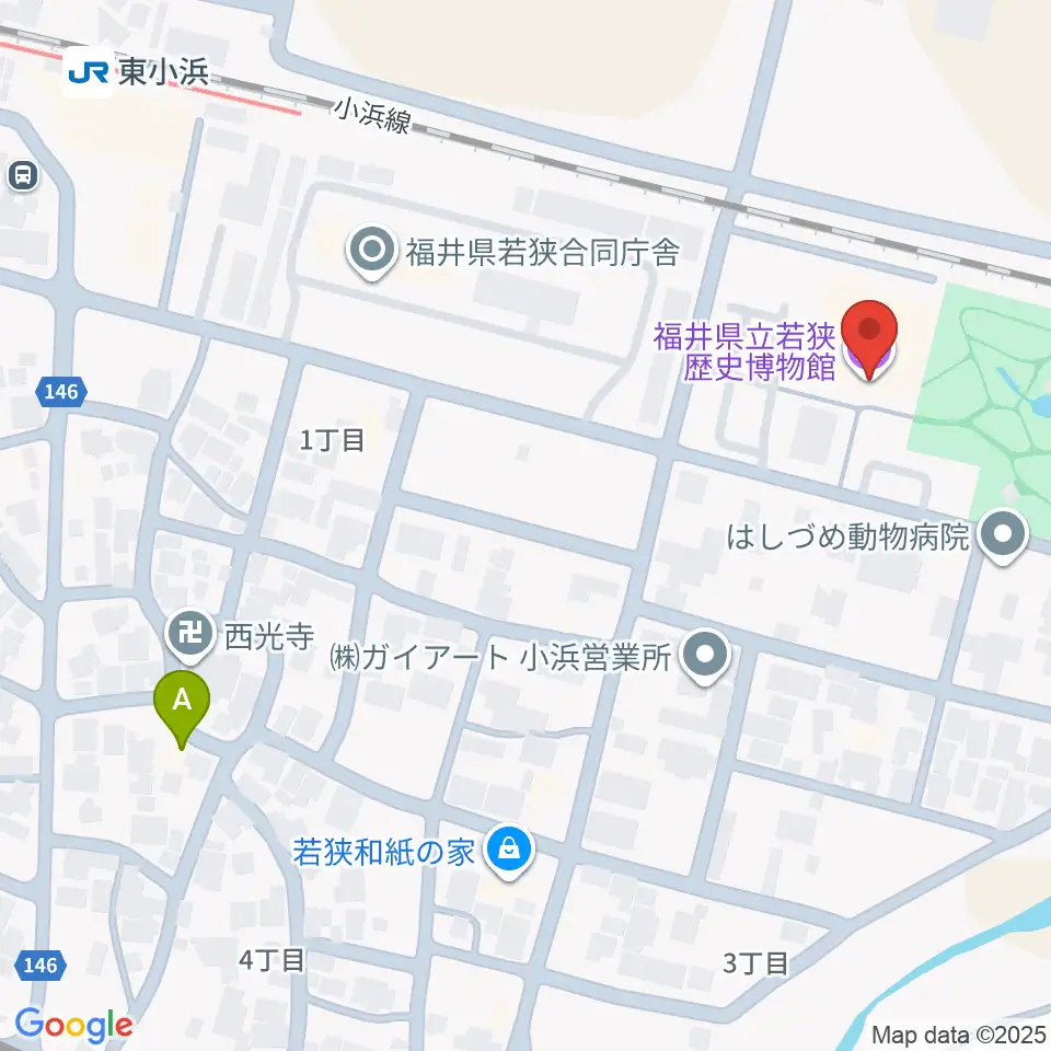 福井県立若狭歴史博物館周辺のホテル一覧地図