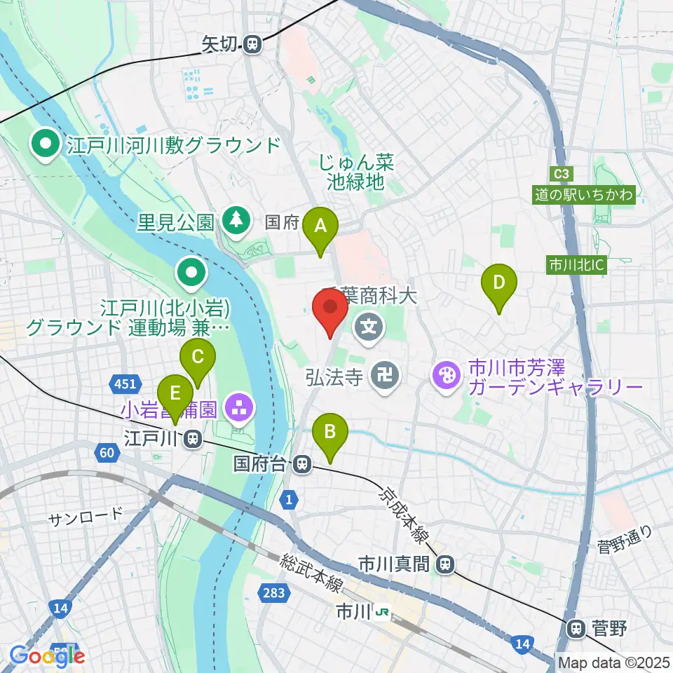 和洋女子大学文化資料館周辺のホテル一覧地図