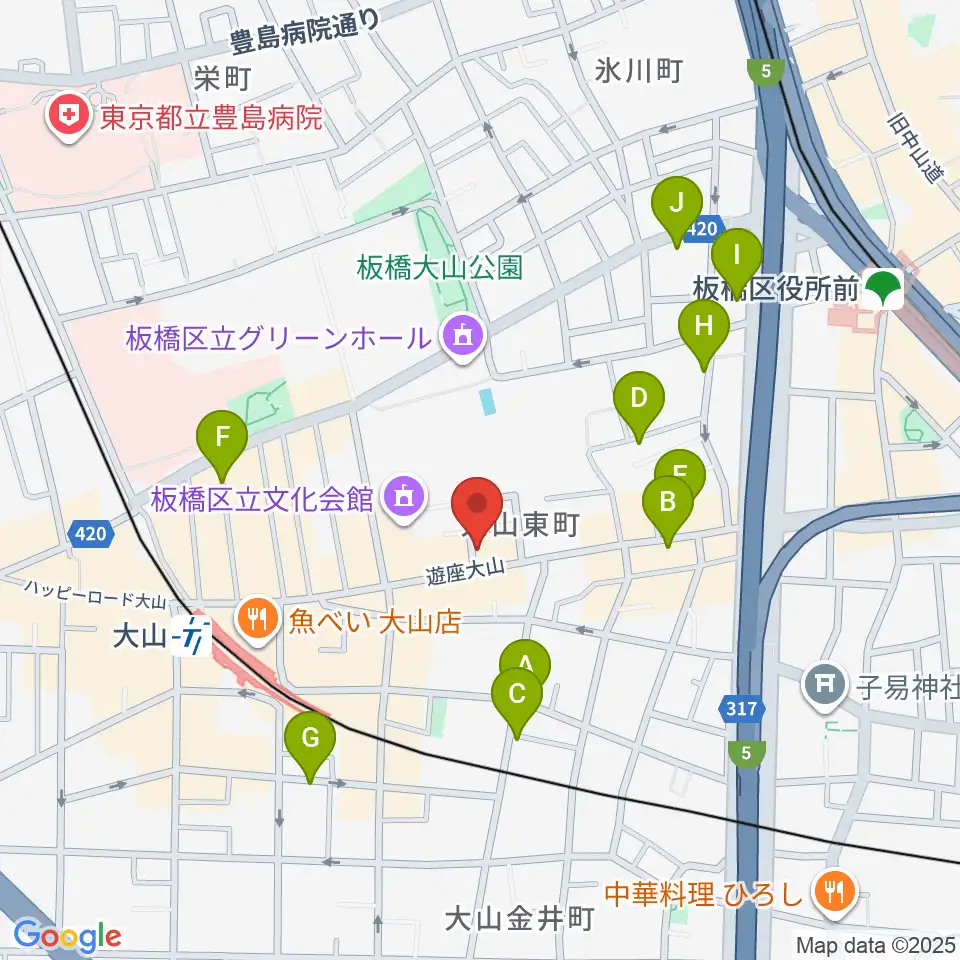 ダボスタジオ周辺のホテル一覧地図