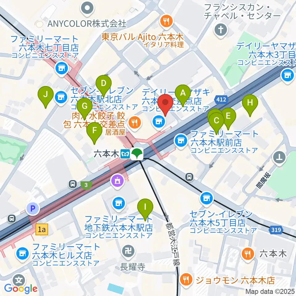 YOSHIMOTO ROPPONGI THEATER周辺のホテル一覧地図