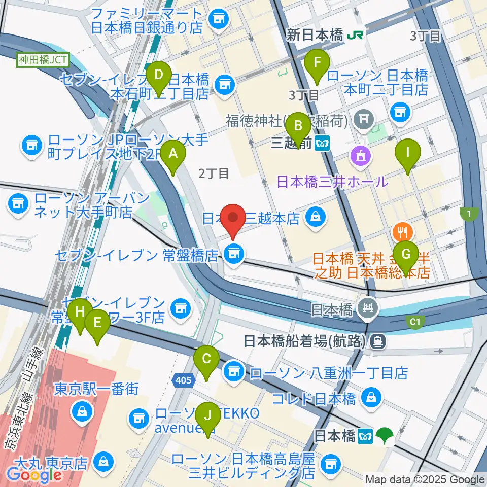 貨幣博物館周辺のホテル一覧地図