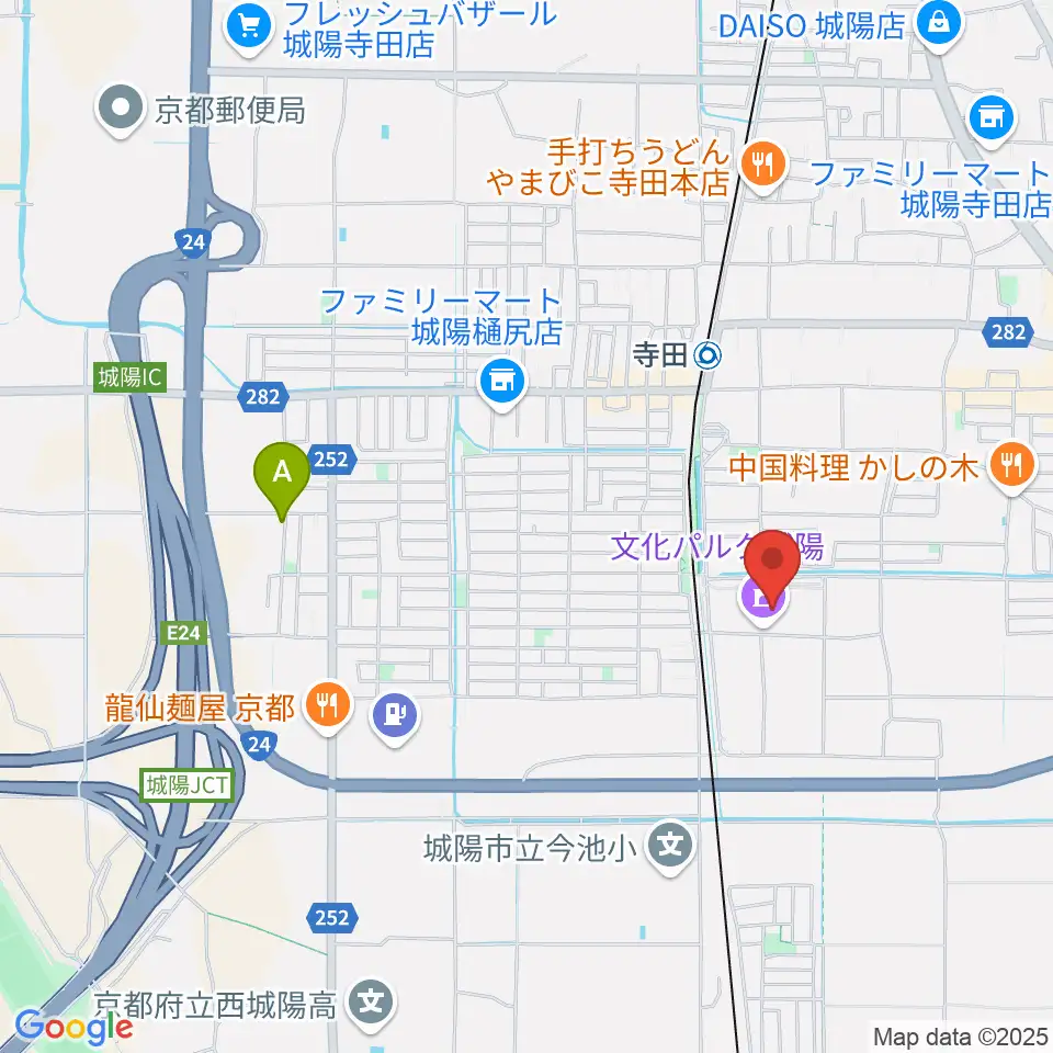 城陽市歴史民俗資料館周辺のホテル一覧地図