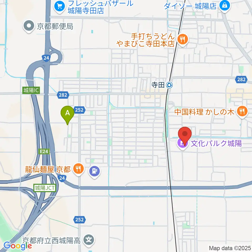 城陽市歴史民俗資料館周辺のホテル一覧地図