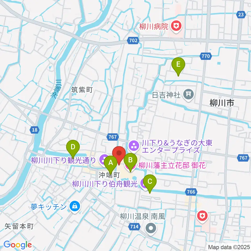 立花家史料館周辺のホテル一覧地図